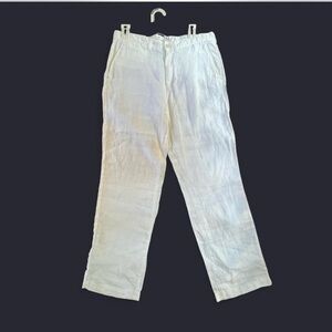 NWT Calvin Klein White Linen Pants 32x30 (10/12)